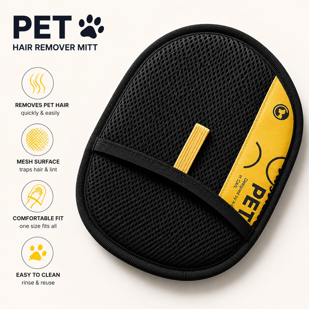 Pet Hair Remover Mitt